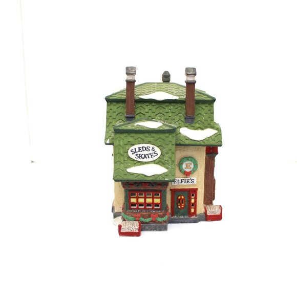 Department 56 North Pole "ELFIE'S SLEDS AND SKATES" 1992 #5625 No Box or Light - Picture 1 of 9